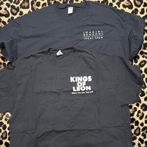 Kings of Leon/Imagine Dragons Black Short Sleeve Tee backstage crew shirts